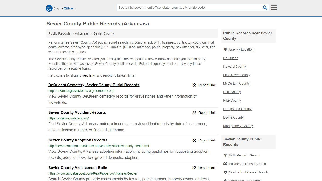 Public Records - Sevier County, AR (Business, Criminal ...